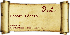Dobozi László névjegykártya