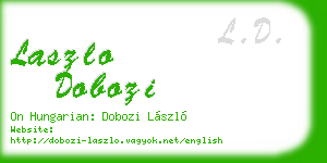 laszlo dobozi business card
